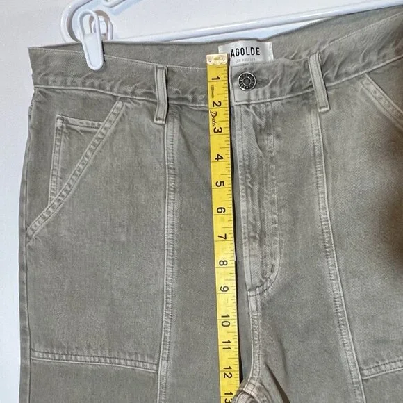 AGOLDE Anthropologie 31/12 Cooper Cargo Jeans high rise straight organic cotton - Picture 8 of 15